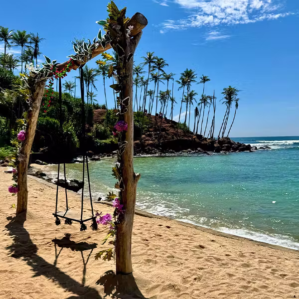 Beach view to Coconut Tree Hill Mirissa