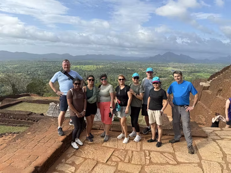 SIGIRIYA LIONS FORTRESS ROCK group photo on top