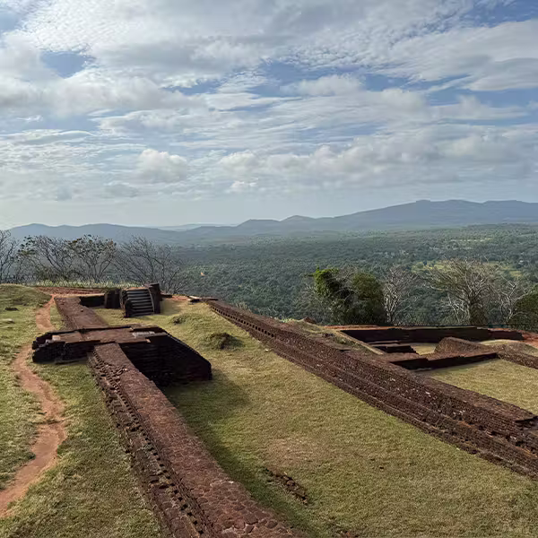 Sigiriya Lions Rock wall foundats remaining