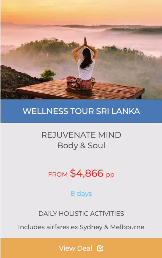 WELLNESS TOUR SRI LANKA image deal packages